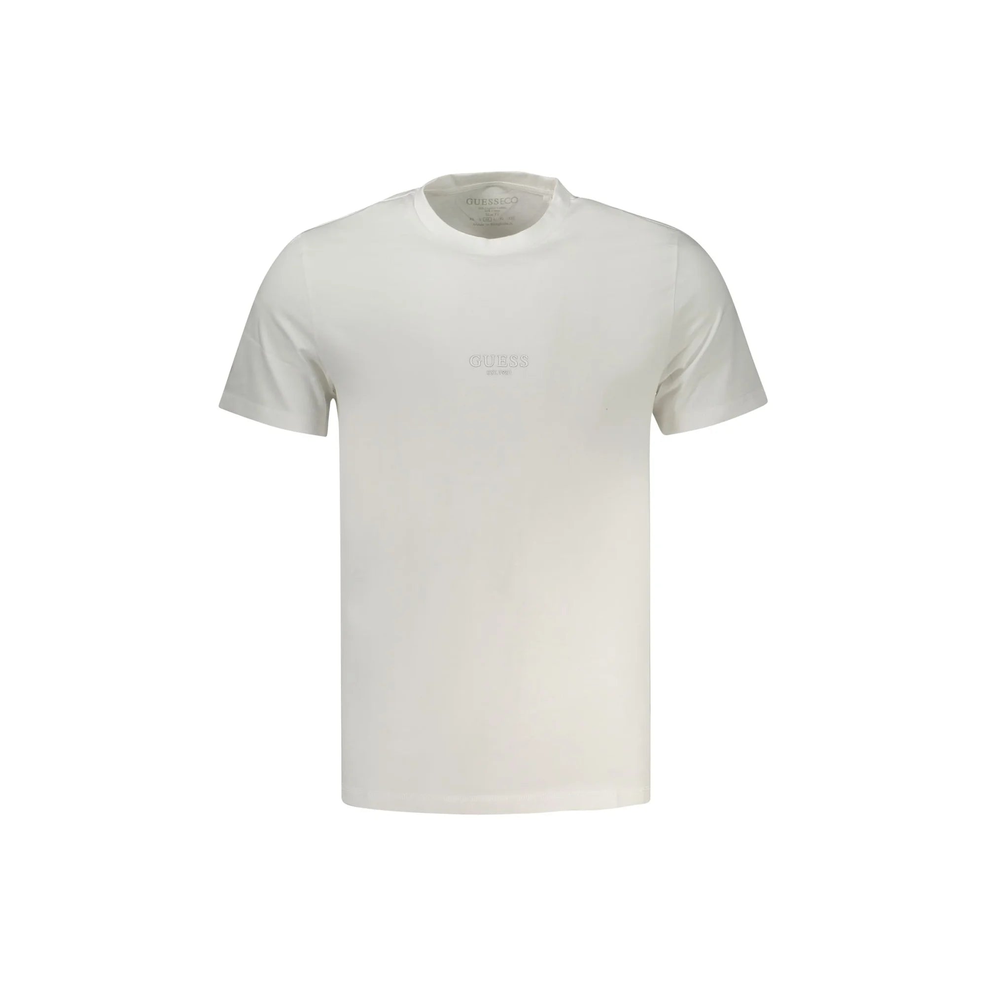 Guess Jeans T-Shirt Maniche Corte Uomo Bianca Stampa Logo Bianco - foto prodotto
